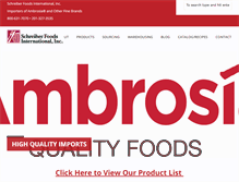 Tablet Screenshot of ambrosia-foods.com